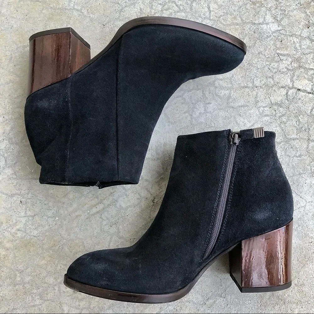 Alberto Fermani suede ankle boots booties blue gray 36
